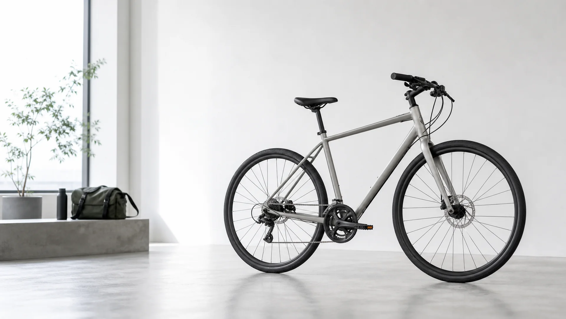 MAKTAの自転車ライフを表す現代的なクロスバイク